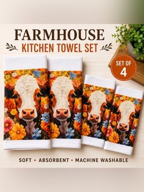 Customized microfiber kitchen towel set